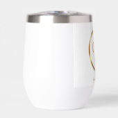 グラデーション金ゴールドカスタム円のビジネスロゴ (正面)