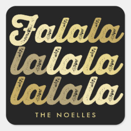 グラデーション金ゴールドファララはっきりしたスクモダンリ スクエアシール