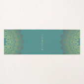 グラデーション金ゴールドマンダラANYカラーナマステ ヨガマット (正面(横))