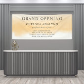 グラデーション金ゴールド水彩ミニマリストビジネスバナー 横断幕