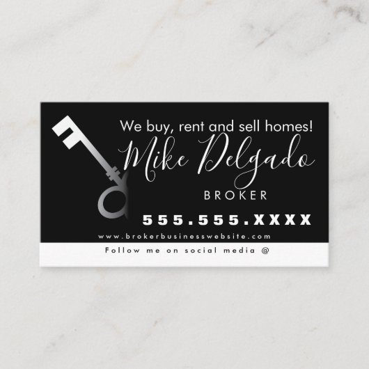 グラデーション鍵ホームSales Broker 名刺 (正面)