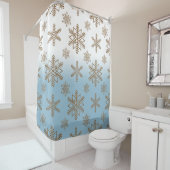 グラデーション雪片    シャワーカーテン (インサイチュ)