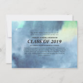 グラデーション青い水色のお知らせ 案内状 (裏面)