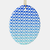 グラデーション青い波 セラミックオーナメント (右)
