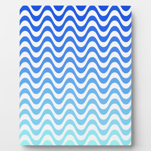 グラデーション青い波 フォトプラーク (正面)