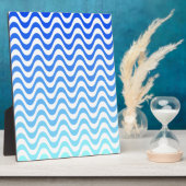 グラデーション青い波 フォトプラーク (側面)