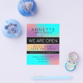 グラデーション青い紫と黒のフライヤー チラシ (シングル)