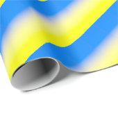 グラデーション青と黄ストライプ色のウクライナインスパイア ラッピングペーパー (ロールコーナー)