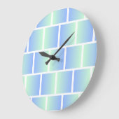グラデーション青の正方形 ラージ壁時計 (傾斜)