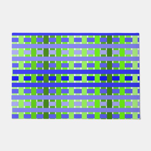 グラデーション青 ドアマット (正面)