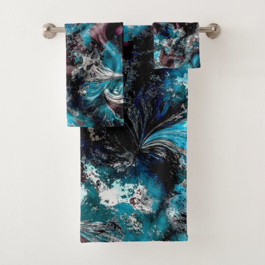 グラデーション青 バスタオルセット (インサイチュ)