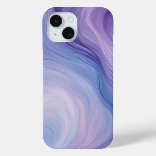 グラデーション青、紫の抽象芸術波型 Case-Mate iPhoneケース (裏面)