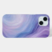 グラデーション青、紫の抽象芸術波型 Case-Mate iPhoneケース (裏面 (横))