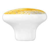 グラデーション黄色とシルバーウォーター色 セラミックノブ (側面)