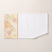 グラデーション黄金の線形フローラハンドタオル バスタオルセット (ハンドタオル)