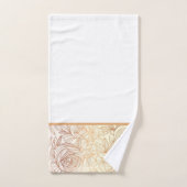 グラデーション黄金の線形フローラハンドタオル バスタオルセット (ハンドタオル)