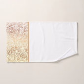 グラデーション黄金の線形フローラハンドタオル バスタオルセット (ハンドタオル)