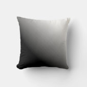 グラデーション黒灰色と白 クッション (正面)