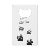 グラデーション黒熊の前足印刷 クレジットカード栓抜き (正面)