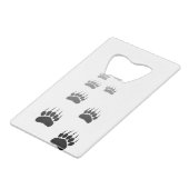 グラデーション黒熊の前足印刷 クレジットカード栓抜き (裏面アングル)