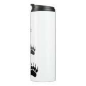 グラデーション黒熊の前足印刷 タンブラー (回転右)