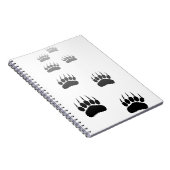 グラデーション黒熊の前足印刷 ノートブック (右側)