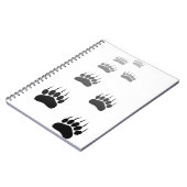 グラデーション黒熊の前足印刷 ノートブック (左側)