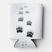 グラデーション黒熊の前足印刷 缶クーラー (正面)