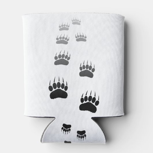 グラデーション黒熊の前足印刷 缶クーラー (裏面)