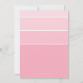 グラデーション21ストライプST誕生日パーティー招待状シックなピンク 招待状 (裏面)