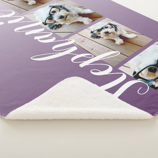 グラデーション4枚の写真手書きフォント- – 色を編集できる シェルパブランケット (3/4)