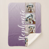 グラデーション4枚の写真手書きフォント- – 色を編集できる シェルパブランケット (正面)