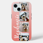 グラデーション4枚の写真手書きフォント- – 色を編集できる Case-Mate iPhoneケース (裏面)