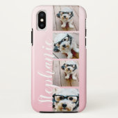 グラデーション4枚の写真手書きフォント- – 色を編集できる Case-Mate iPhoneケース (裏面)