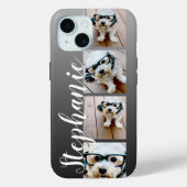 グラデーション4枚の写真手書きフォント- – 色を編集できる Case-Mate iPhoneケース (裏面)