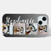 グラデーション4枚の写真手書きフォント- – 色を編集できる Case-Mate iPhoneケース (裏面 (横))