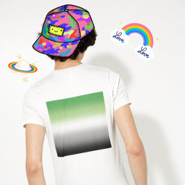 グラデーション・アロマンティックフラグ - カラフルなAromantic Pride Tシャツ