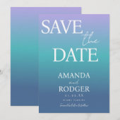 グラデーション キャンディ カラー Save the Date 招待状 (正面/裏面)