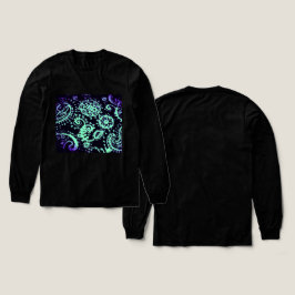 グラデーション シー パープル長袖シャツ トライブレンドTシャツ