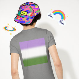 グラデーション・ジェンダー・クイア・プライド・フラッグ – ジェンダー・クイア・フラッグ Tシャツ