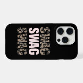グラデーション チャコール スワッグ iPhoneケース (裏面横)