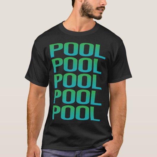 グラデーション テキスト プール Tシャツ (正面)