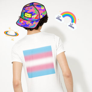 グラデーション トランスジェンダー プライド フラッグ - トランス フラッグ Tシャツ