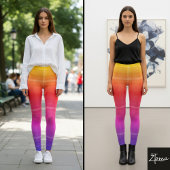 グラデーション ネオン プライド タルタン モダン ファブリック レギンス