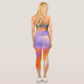 グラデーション |パステルカラフルカモダンプリレギンス カプリレギンス (裏面)