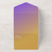 グラデーション パープル イエロー ウェディング オールインワン招待状 (外側)