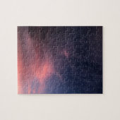 グラデーション ピンクの空の雲の写真 ジグソーパズル (横)