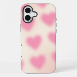 グラデーション ピンク ハート iPhone 16 PLUSケース