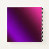 グラデーション、ピンク – 紫 ノートブック (裏面)