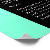 グラデーション&ブラックサロンポスター ポスター (角)